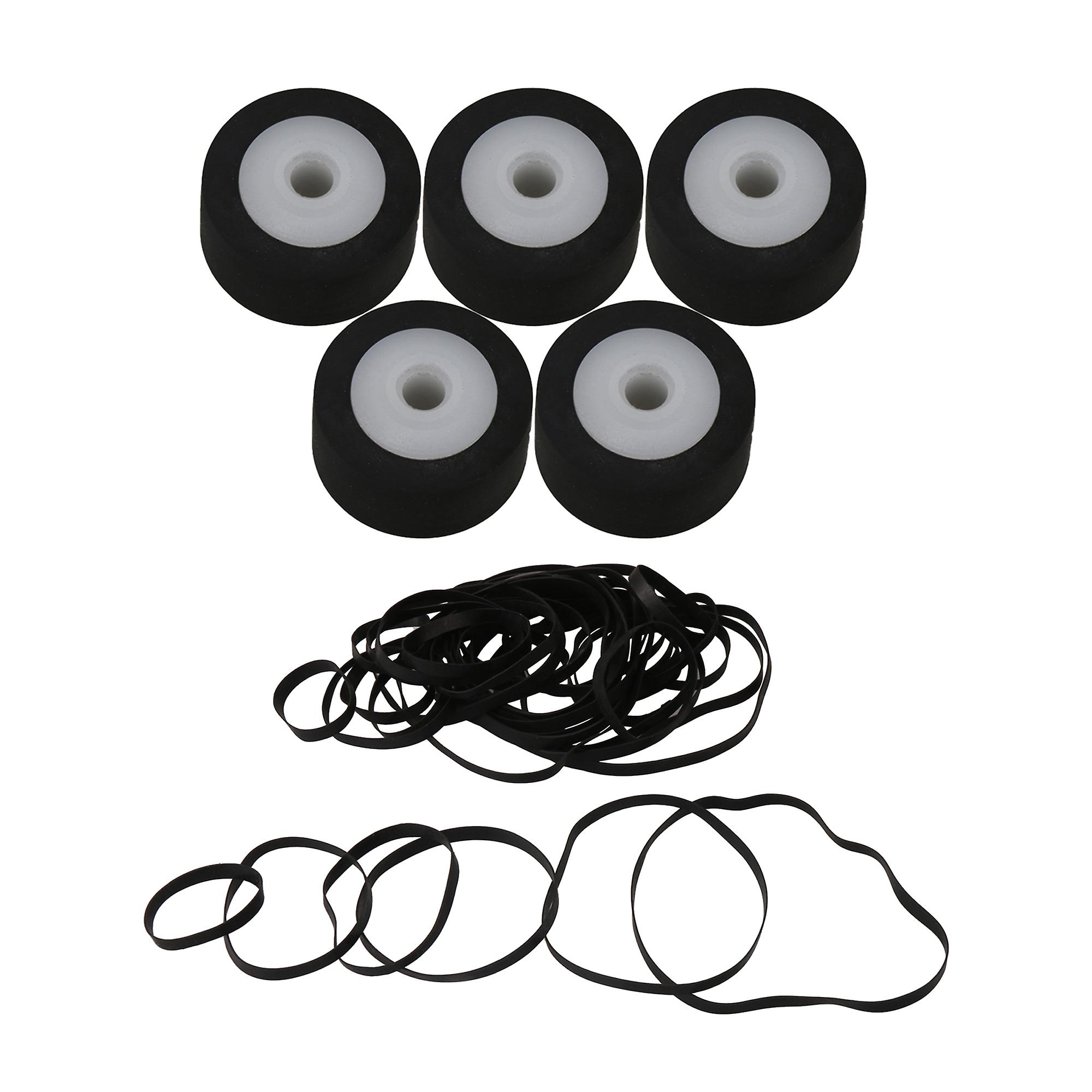 55Pcs DVD Rubber Belt 40mm to 135mm Mixed with Audio Pinch Roller Kit