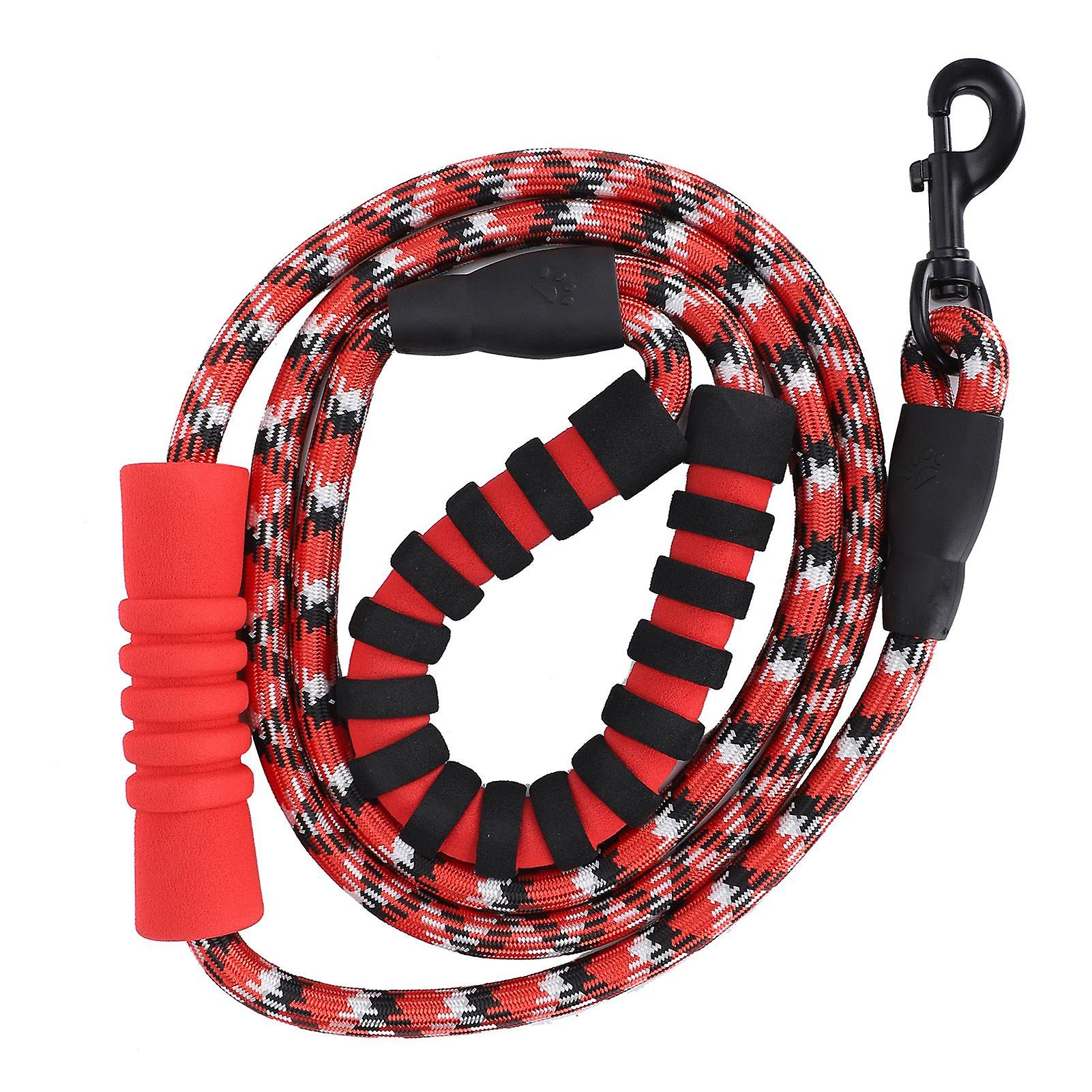 Reflective Pet Pulling Leash Safety Rope for Medium Large Dogs Running Walking TrainingRed