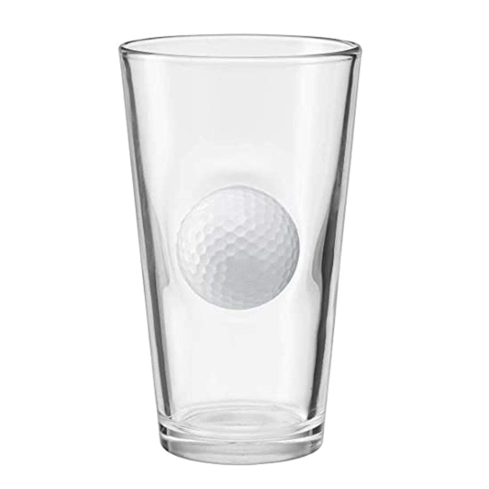 Golfs Ball Stuck in Glass Cup for Beer Mutifunctional Reusable Water Cup Bar Club Drinkware