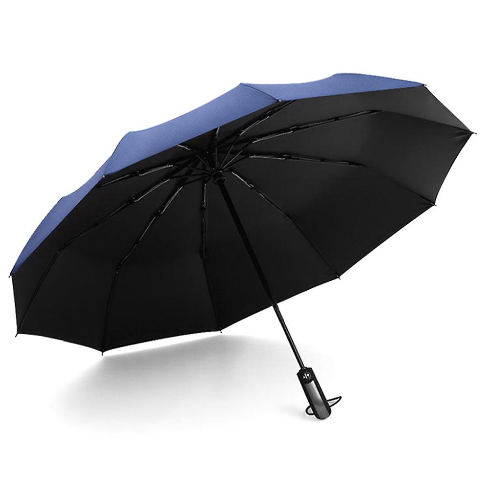 Windproof Umbrella with Coating Auto Open Close Lightweight Sun Rain Umbrella with 10 Ribs