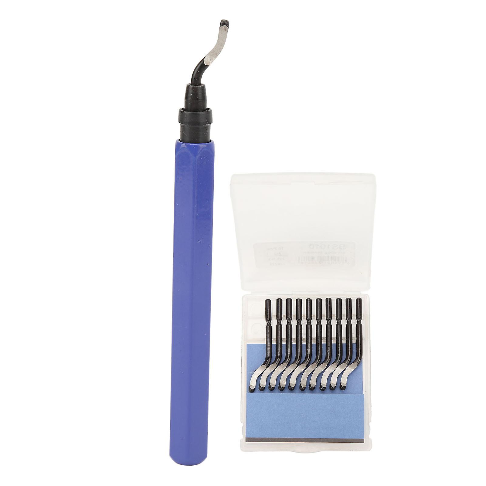 Deburring Tool Kit,Deburring Tool with 10 Edge Burr Removal Tool Edge Burr Remover Built for Precision