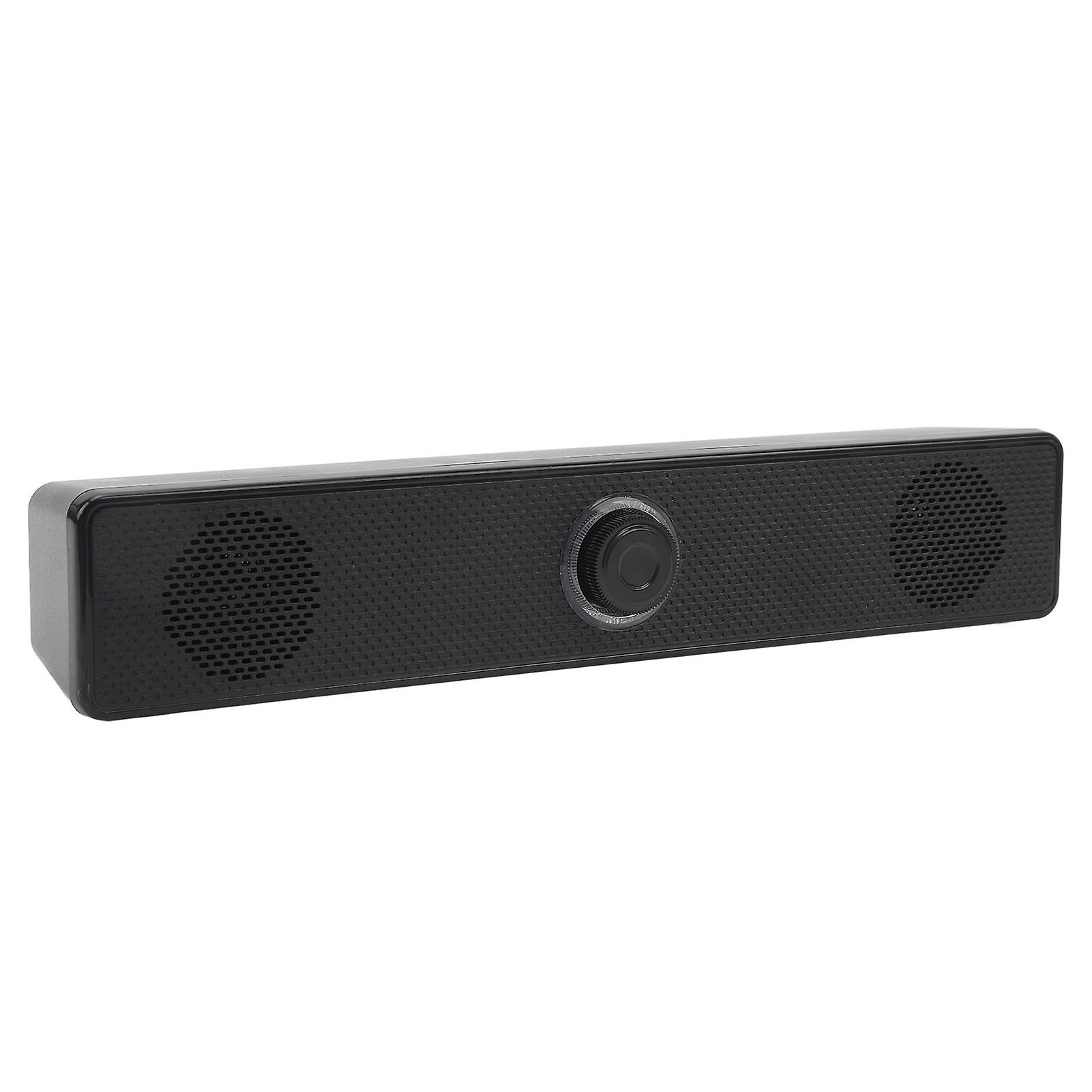 Wired USB Computer Speaker Long Bar 31.6x5.5x6cm Black