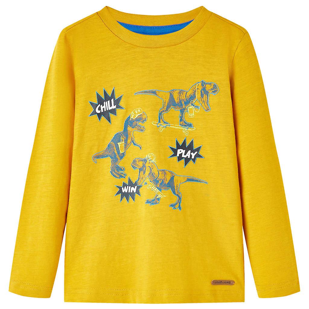 Kinder-Langarmshirt Ocker 128, SKU: 13247