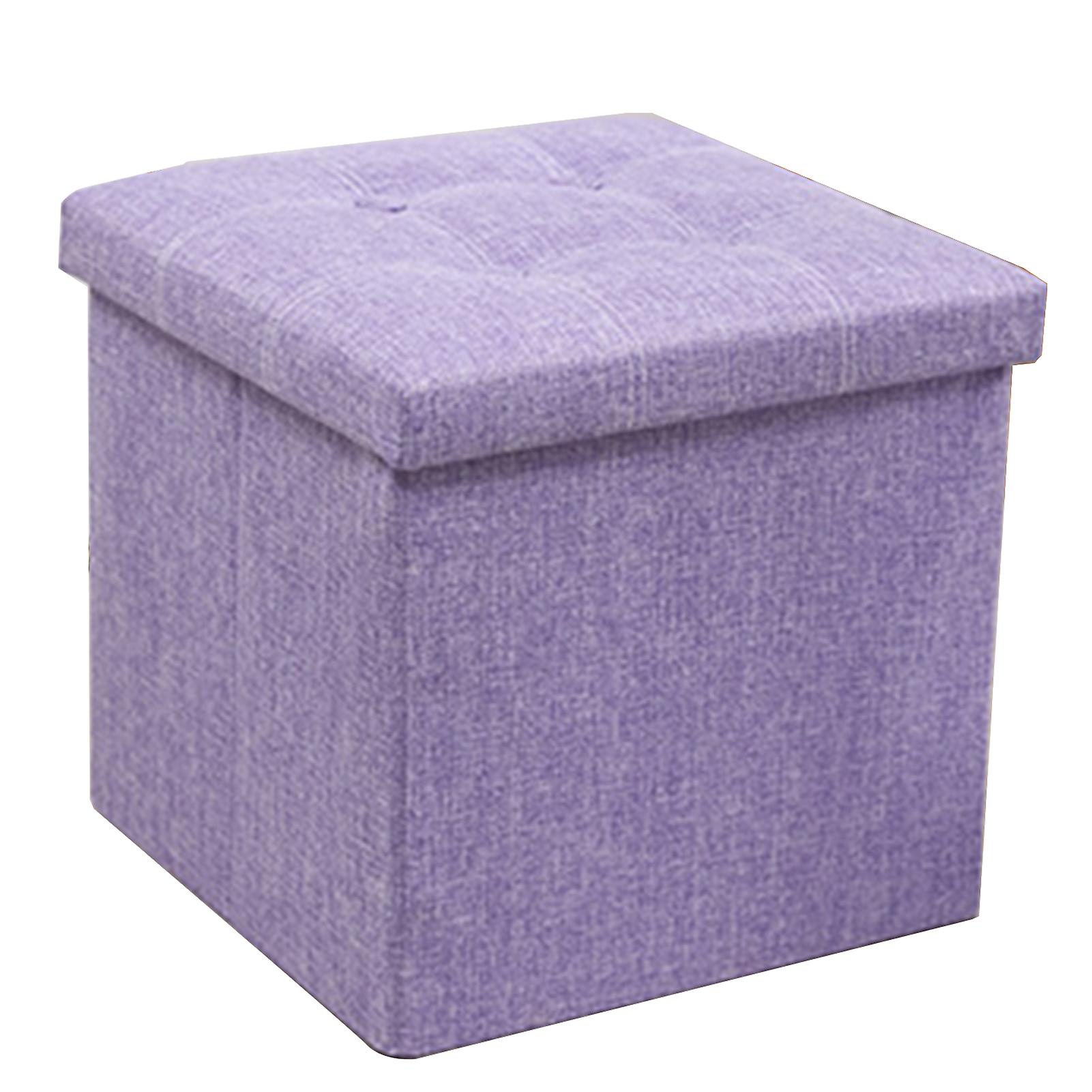 Storage Stool Multi-functional Foldable Large Capacity Waterproof Fabric Stable Bedroom Bench Foot Rest Stool with Padded Seat Sundries Organization