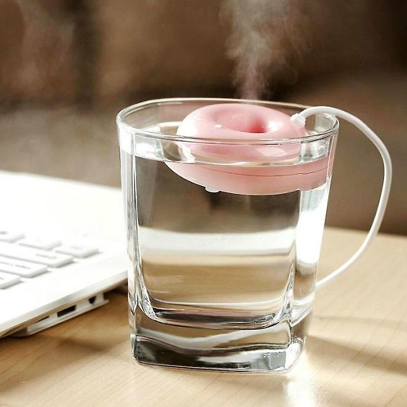 Donut Shape Mini USB Air Humidifier Aroma Diffuser Purifier Donut Shape Pink