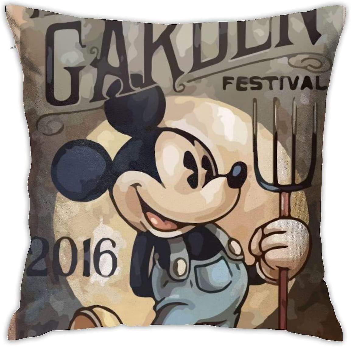 Throw Pillow Covers Evil Mickey Mouse Pillowcase Cushion Case for Sofa Bed Chair Home Decor(18x18 Inch) AA-3506