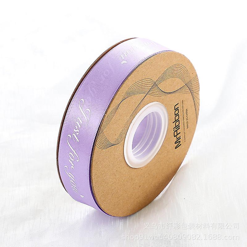 2Pcs Christmas Packing Materials 2.5cm * 45m Just For You Polyester Belt Cake Gift Bow