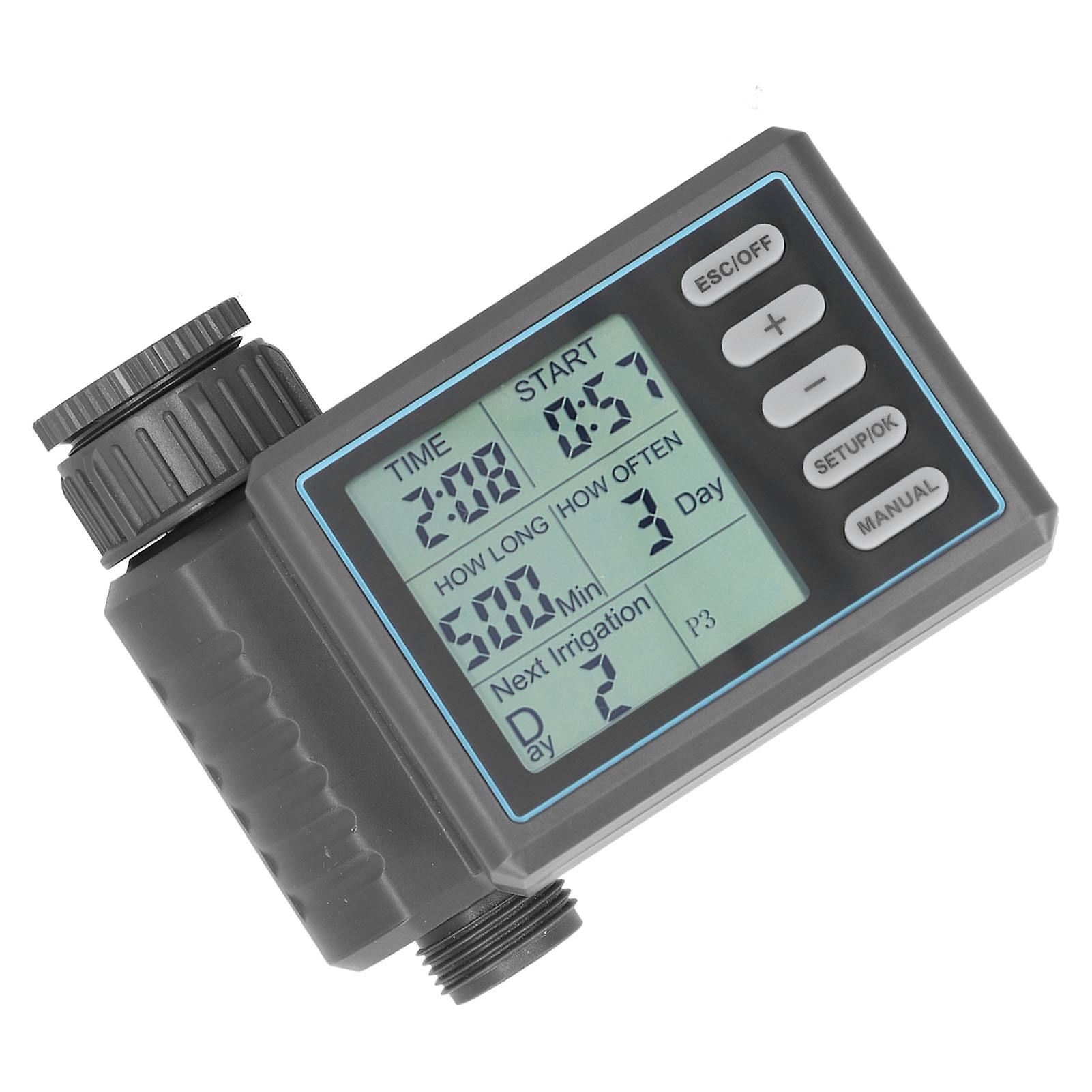 LCD Electronic Garden Digital Water Timer Watering Irrigation Controller with Adapter Battery Powered
