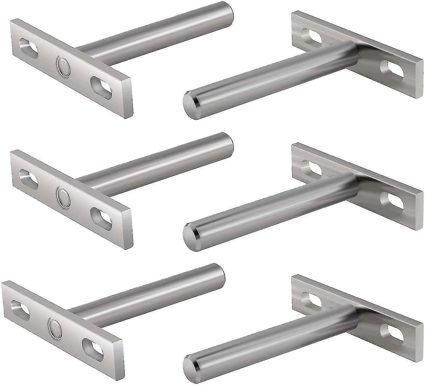 Pieces Metal Brackets For Floating Shelf, 3 Inch Hidden Fixings Support Floating Shelf Hidden Bracket For Wall Mount