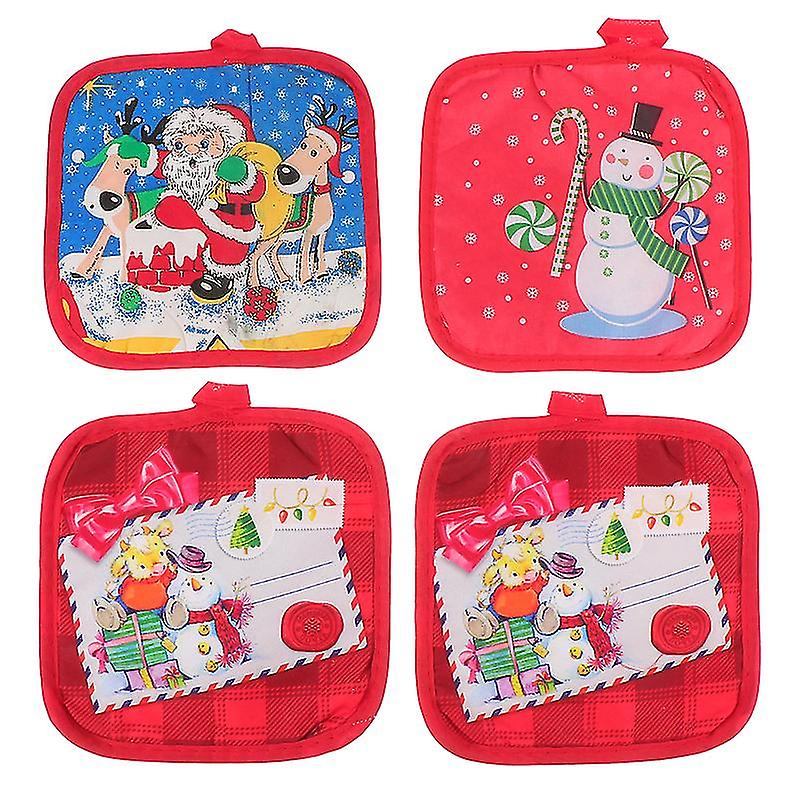 4pcs Christmas Home Coaster