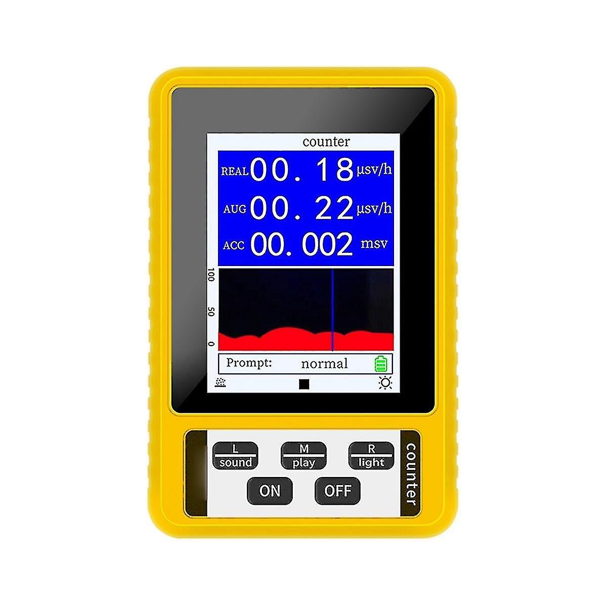 Geiger Counter Nuclear Radiation Detector With Lcd Display Screen Dosimeter Detectors Beta Gamma X-ray Tester Portable