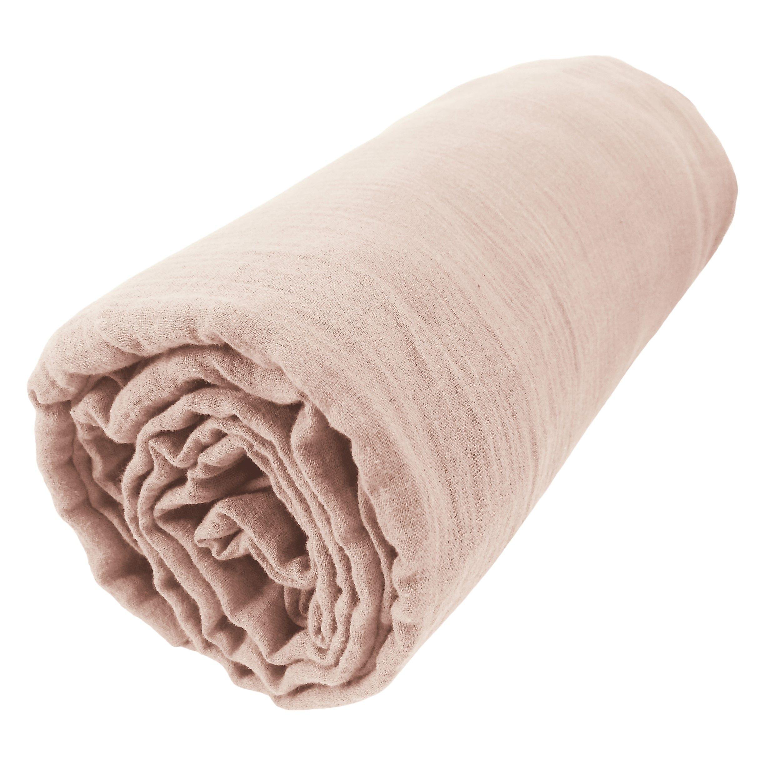 Fitted sheet 180 x 200 cm GAÏA Marshmallow
