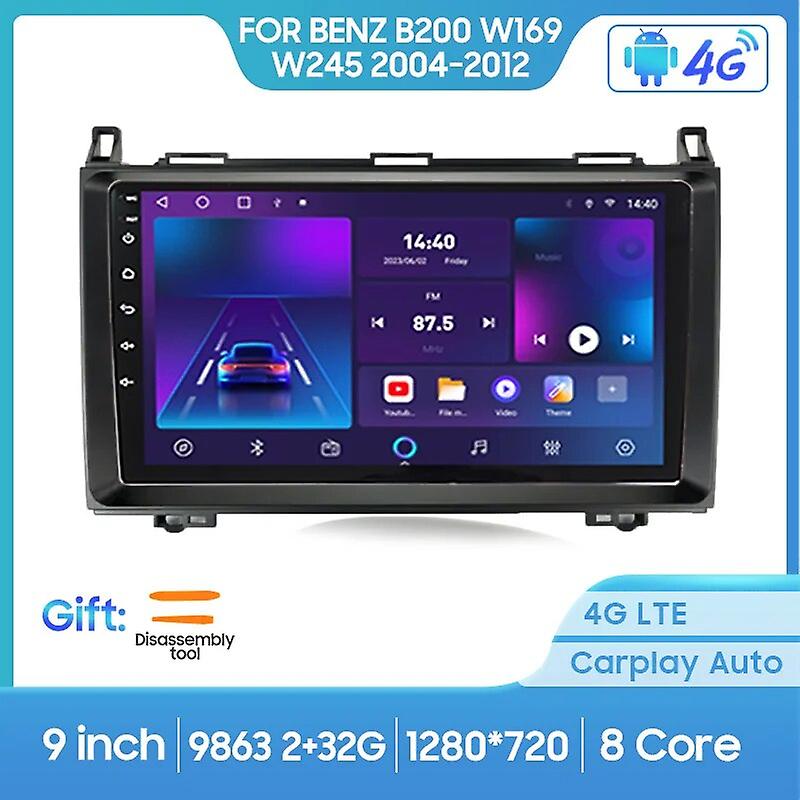 For Benz B200 W169 W245 2004-2012 2 Din Android 12.0 Car Radio Multimedia Video Player Gps Navigation 4g Carplay Head Unit