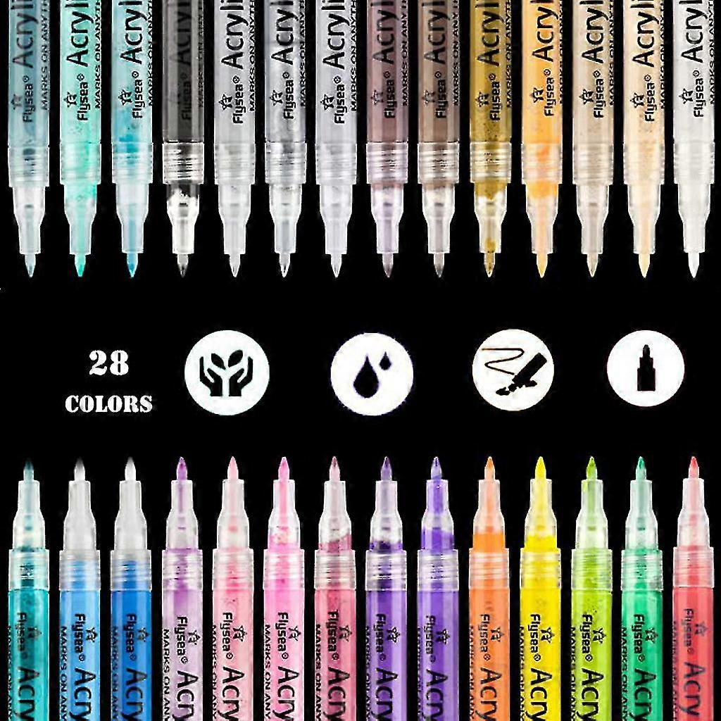 Acrylic Marker Pens Permanent Marker Multi-coloured 0.7mm 3ml