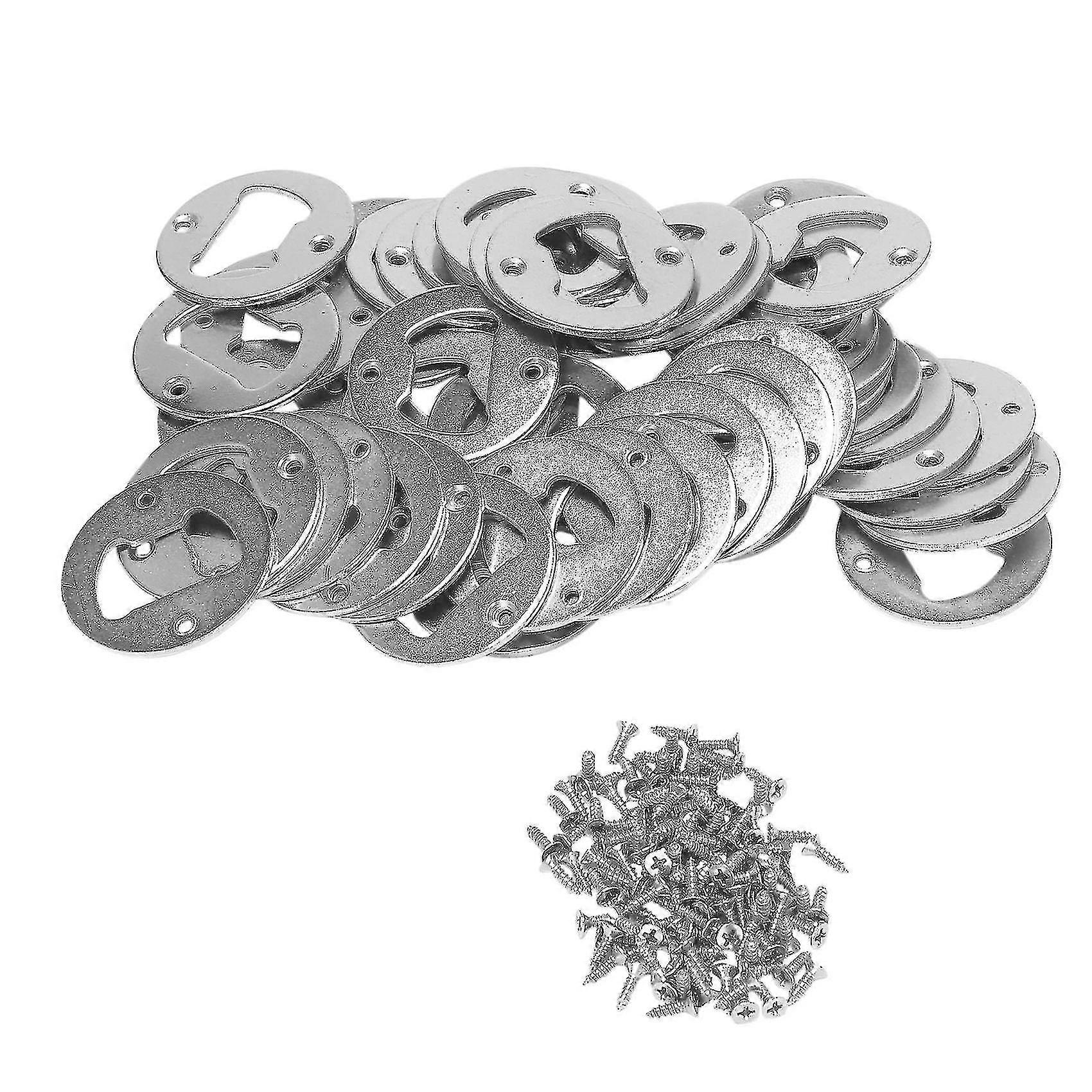 50 set Inserto apribottiglie, kit hardware apribottiglie rotondo fai da te in acciaio inossidabile Fornitura di parti hardware con viti
