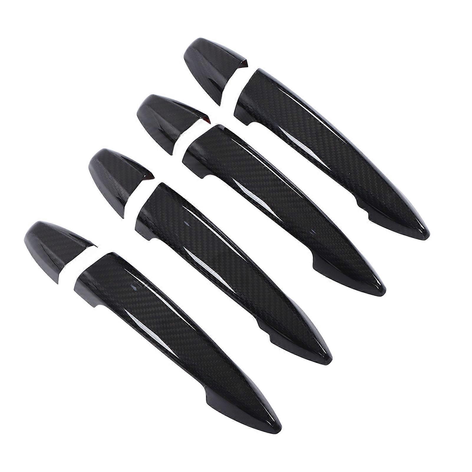4pcs Outside Door Handle Trim with Sensing Hole Carbon Fiber Replacement for 1 Series F52 20172021 E2U211