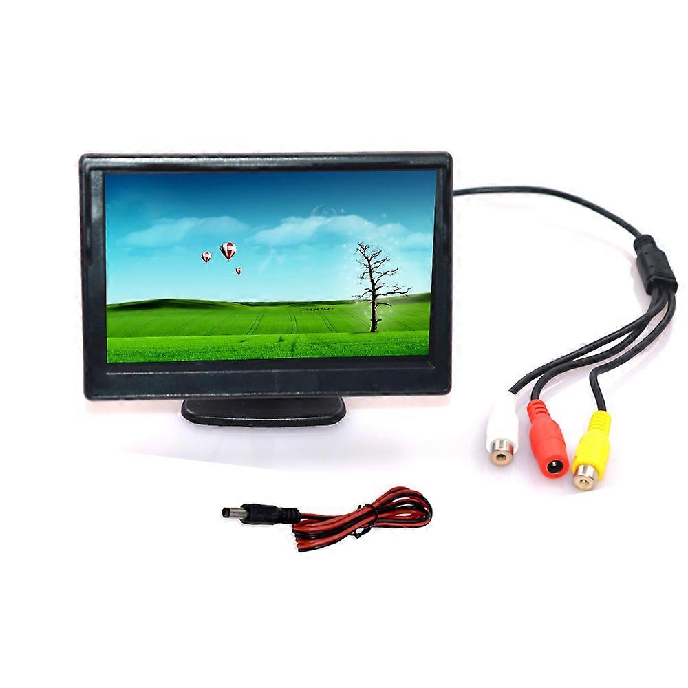 Car Monitor Tft Lcd 5 Inch Hd Digital 16:9 800*480 Screen 2 Way Video Input For Reverse Rear View Camera Dvd Vcd