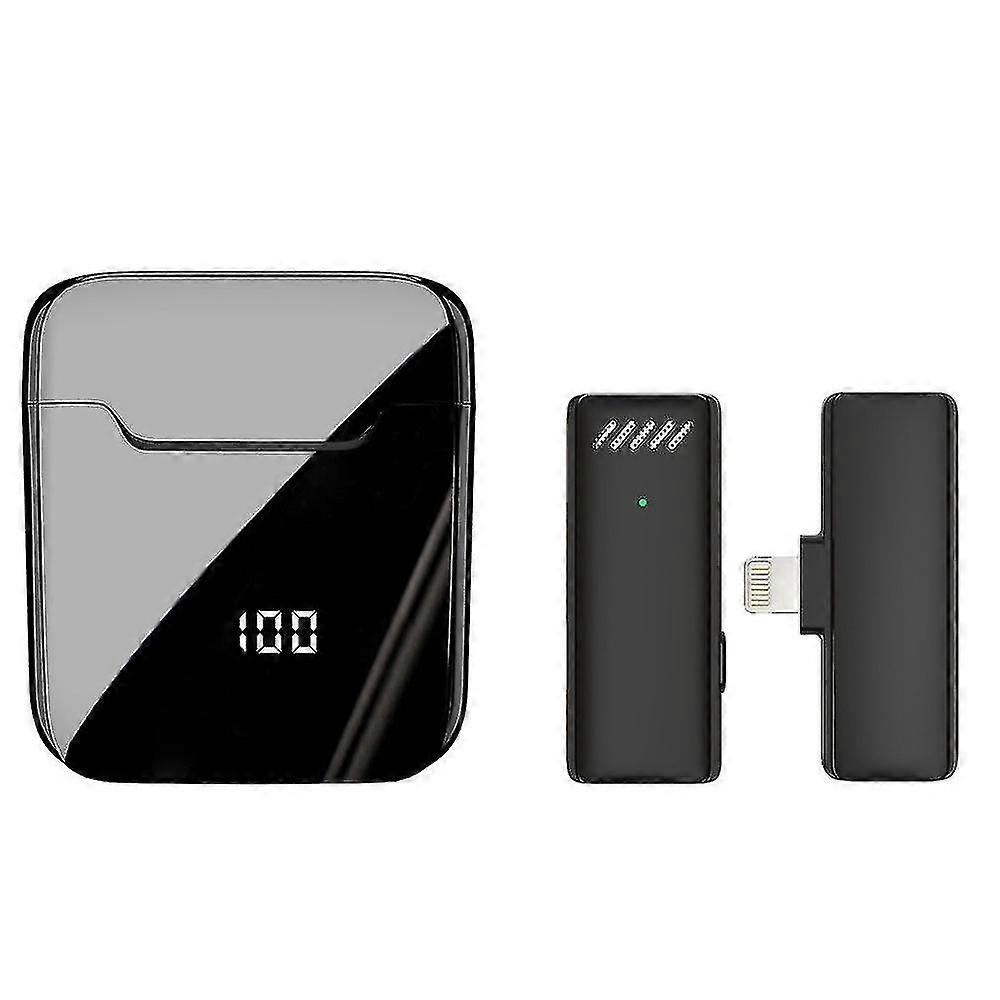 Portable 2.4g Wireless Lavalier Microphone Réduction du bruit avec Charging Box Mic pour Vlog Live Stream Youtube Tiktok