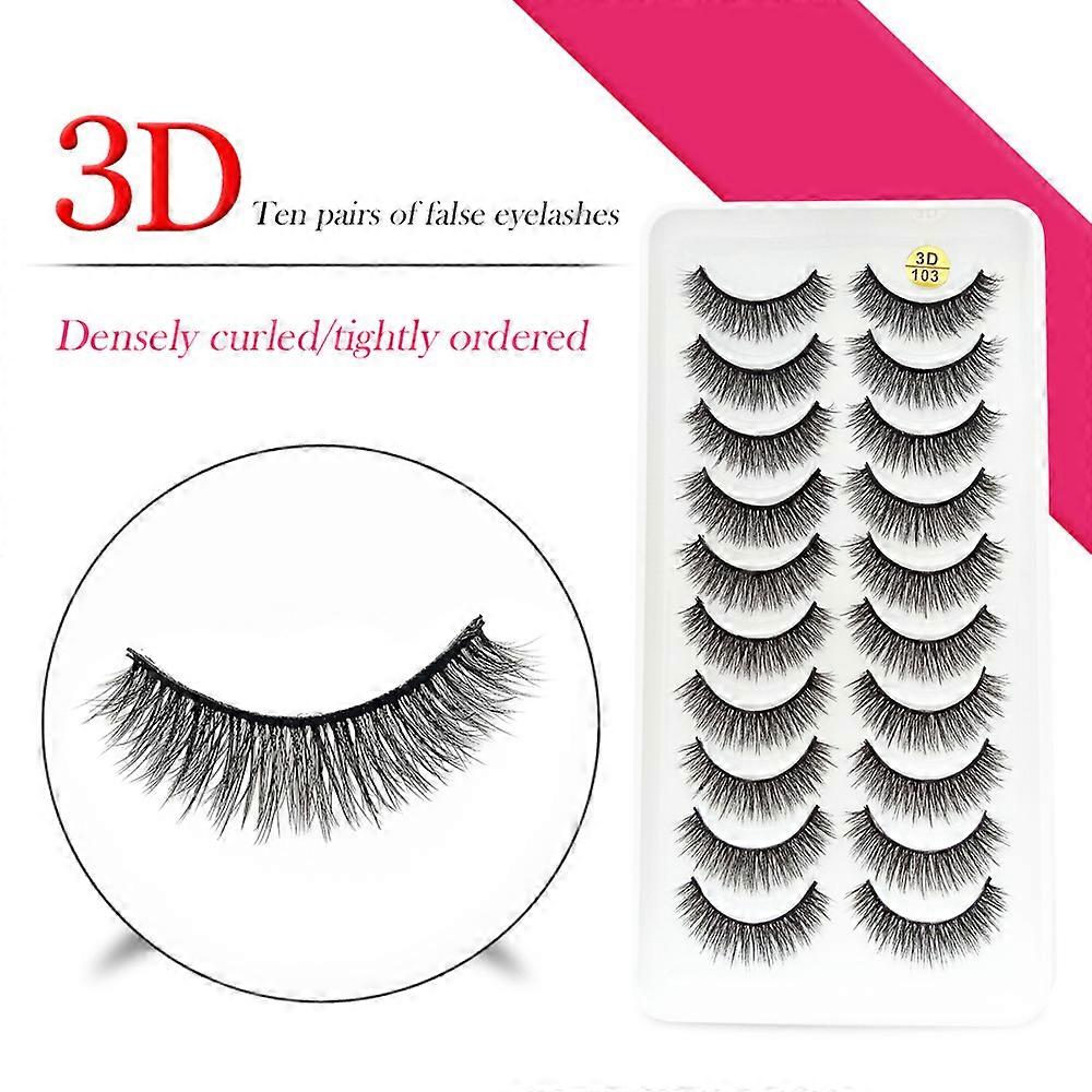 10 Pairs Extension False Eyelashes Multilayered Curl One Piece Self-grafting Artificial Eyelashes for Wedding Stage Makeup