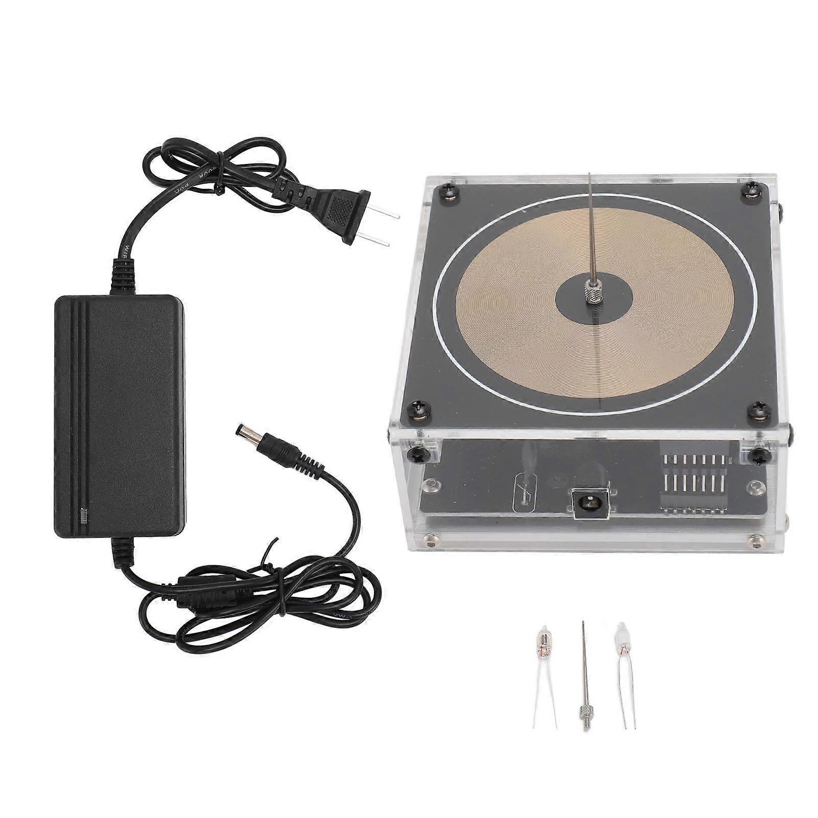 Bluetooth Music Coil Mode for Tesla Coil Loudspeaker Wireless Transmission Experiment Desktop Toy Science Teaching Experiment Model 100?240V US Plug