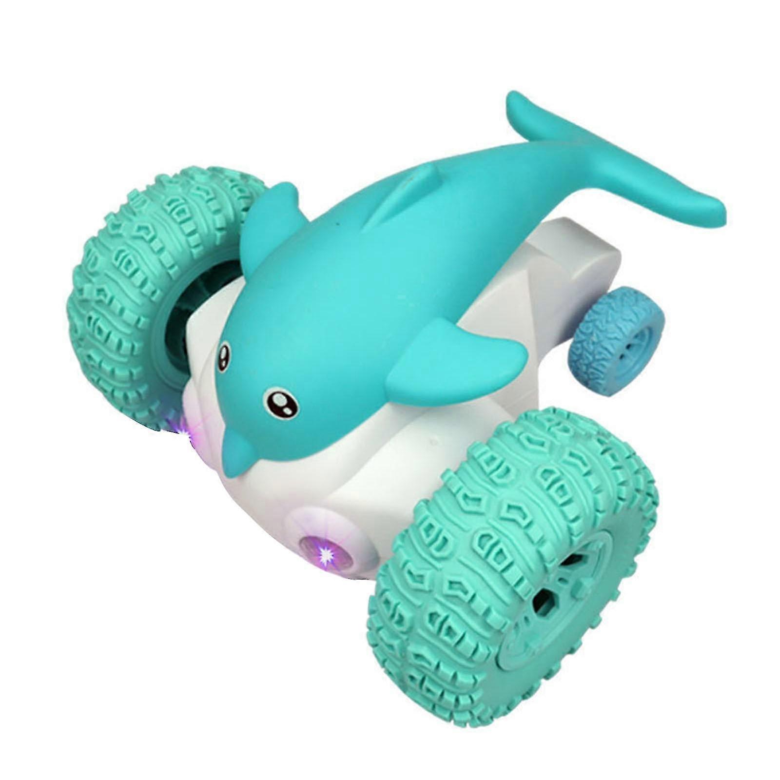 remote control little dolphin fish stunt cool light 360 dancing gyro car