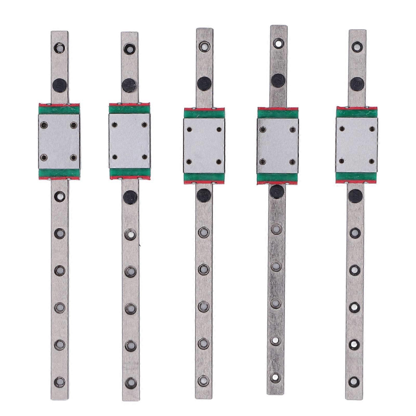 5PCS MGN7 Linearführungsschiene Lager Stahl Führungsschiene mit Gleitblock 3D-Drucker Zubehör YEMAA