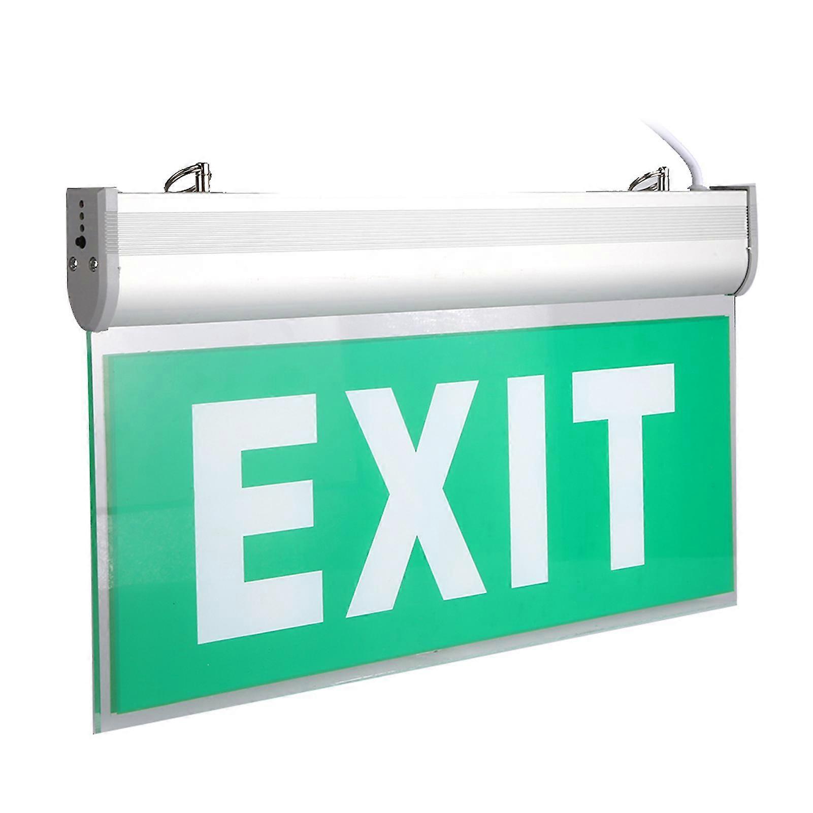 110-220V Acrylic 3W 12 LEDs Emergency Exit Sign Light Safety Indicator Lamp