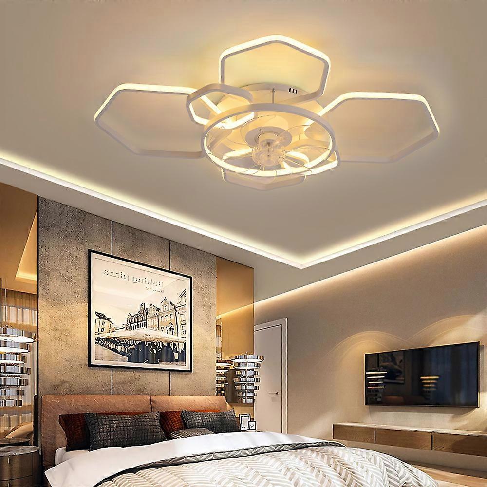 Geometrical Ceiling Mount LED Fan Light