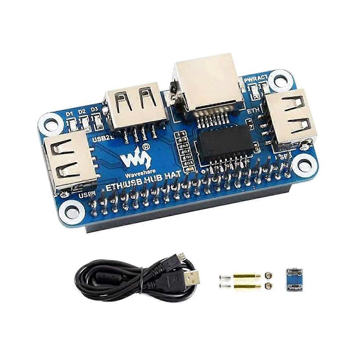 5v RJ45イーサネットUSBハブモジュール帽子拡張ボードシールドキットRPIゼロW Wh 2w 2 3bプラス用