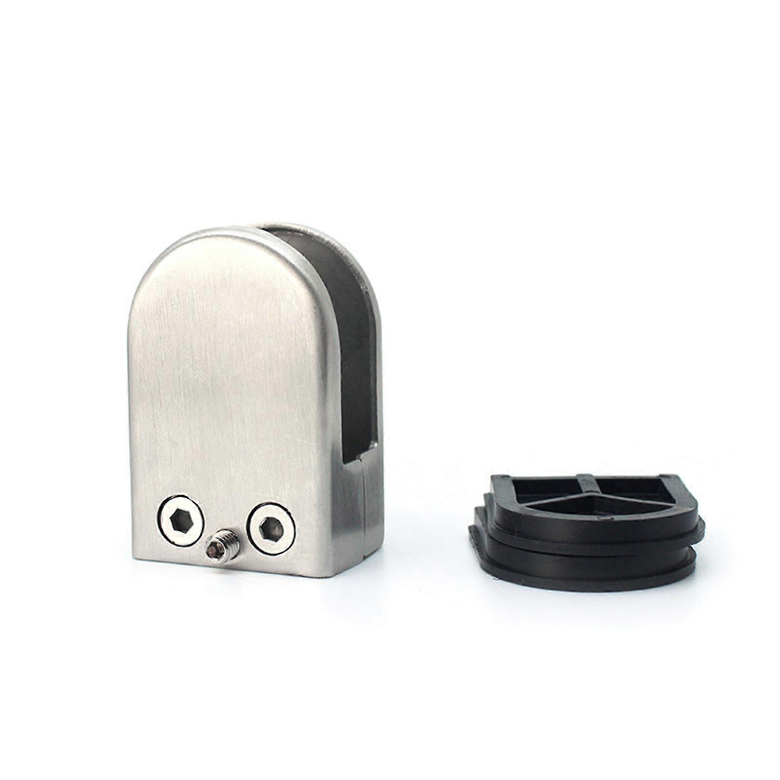 Glass Clamps 4/8PCS Stainless Steel Glass Clamps Adjustable Glass Bracket Flat Back for