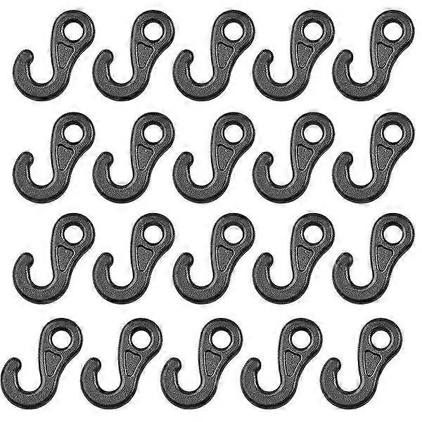 S Shape Tent Hook,camping Tent Hook S Shape Plastic Canopy Hook Elastic Cord End