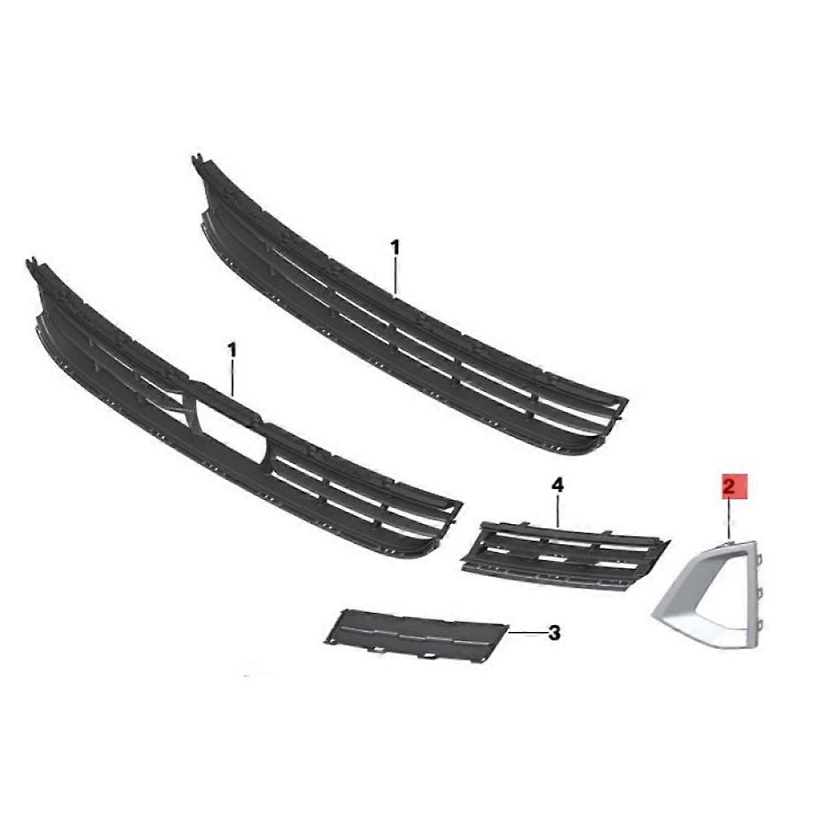 Left Front Bumper Grille Cover 51119463481 for 5 Series G38 G30 G31 2021-2024 Air Duct Brake Case C