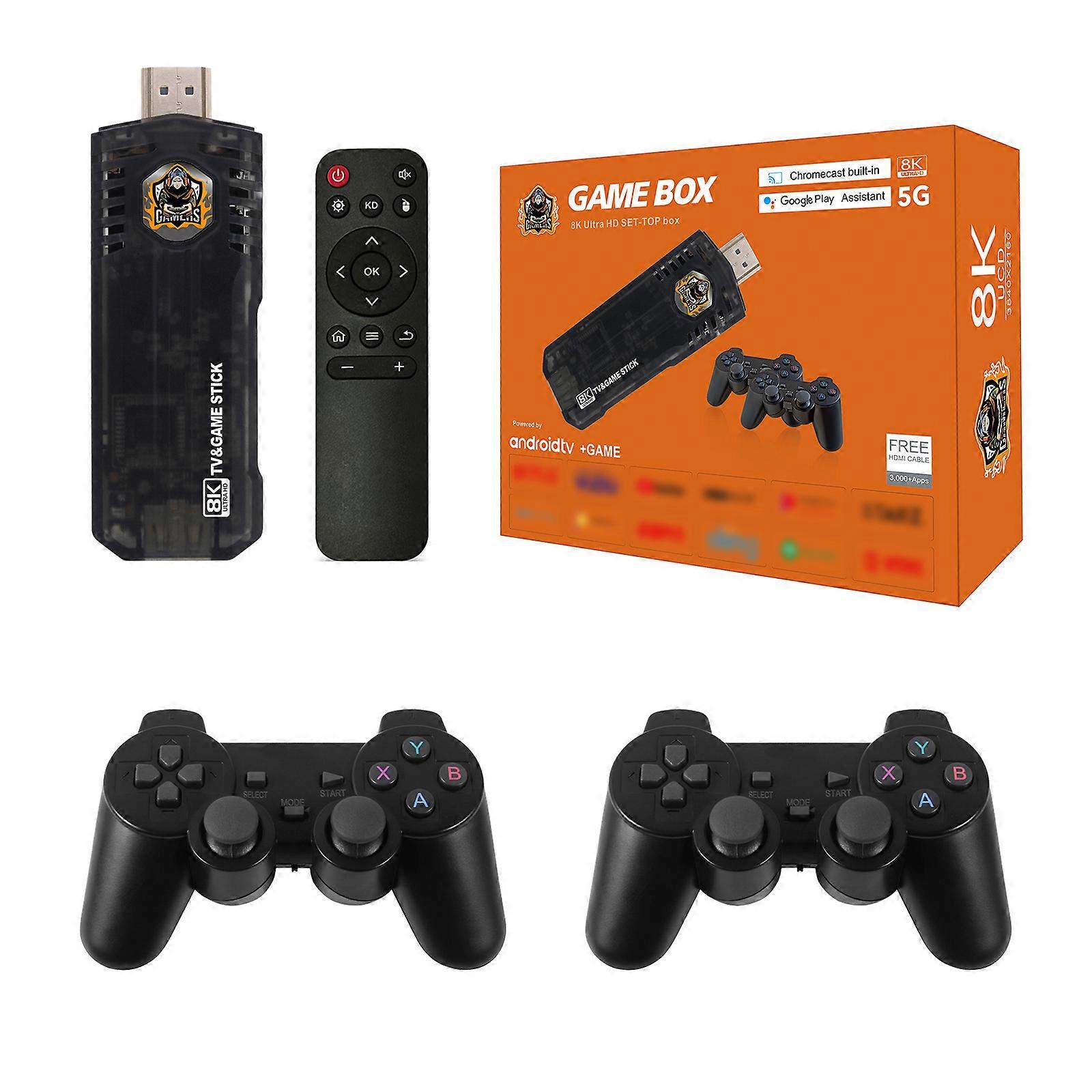 X8 Mini Smart TV Stick Android 10.0 Game TV Stick 4K 10000 Retro Games Dural System WiFi Portable TV Box Game Consoles