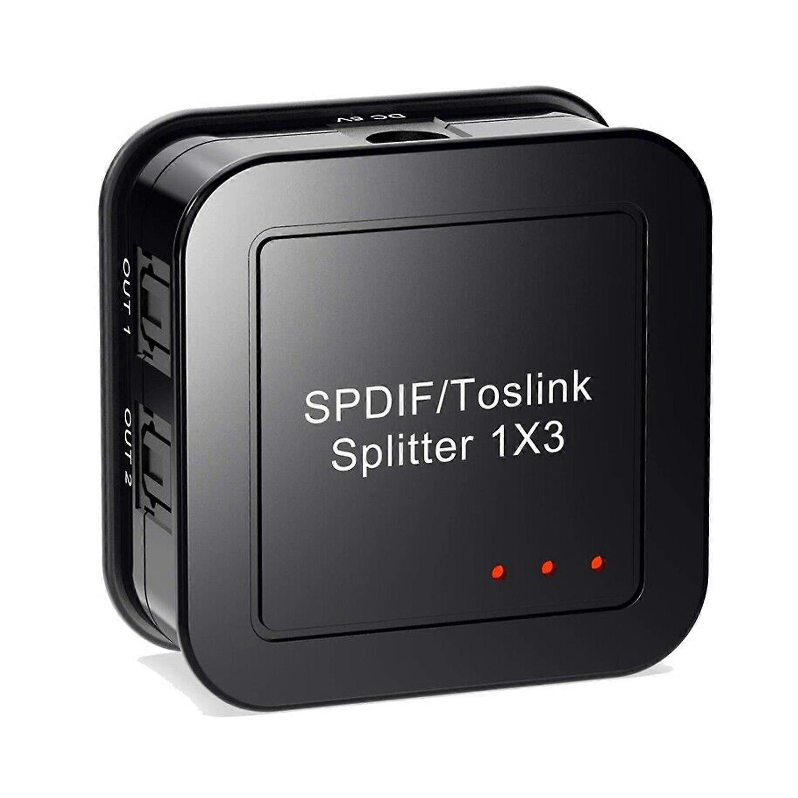 3 ポート 1x3 SPDIF Toslink 光デジタル オーディオ スプリッター アダプター、1 入力 3 出力 t