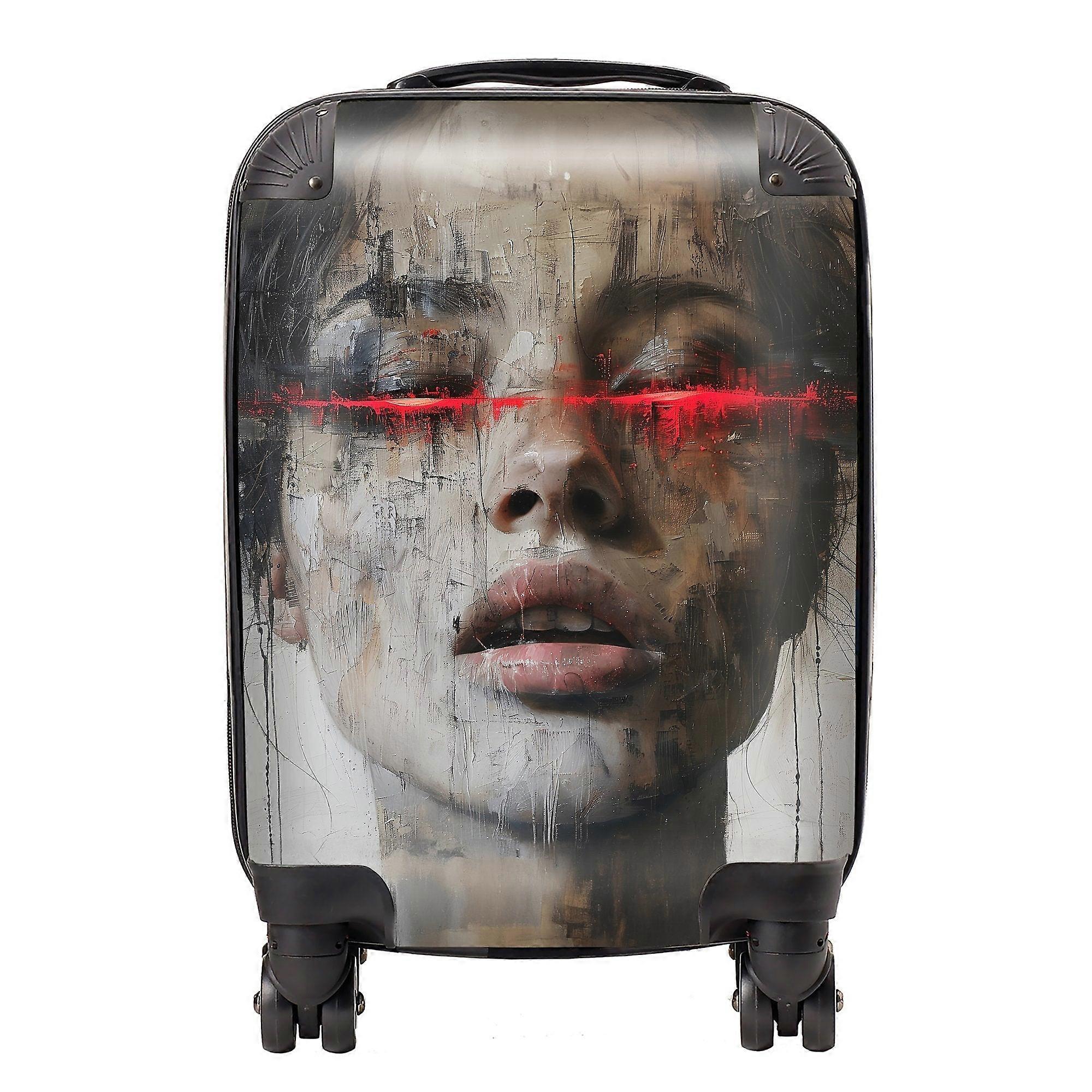 Abstract Face In Motion Suitcase