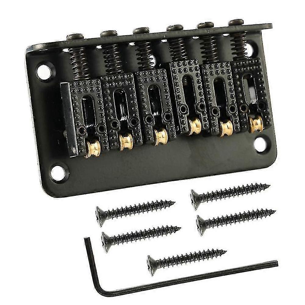 Electric Guitar Fixed Bridge String Bridge Steg Tailpiece 78mm,black