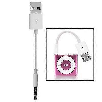 Usb To 3.5mm Jack Data Sync &amp; Charge Cable For Ipod Shuffle 1st /2nd /3rd /4th /5th /6th Generation, Length: 10cm(white)