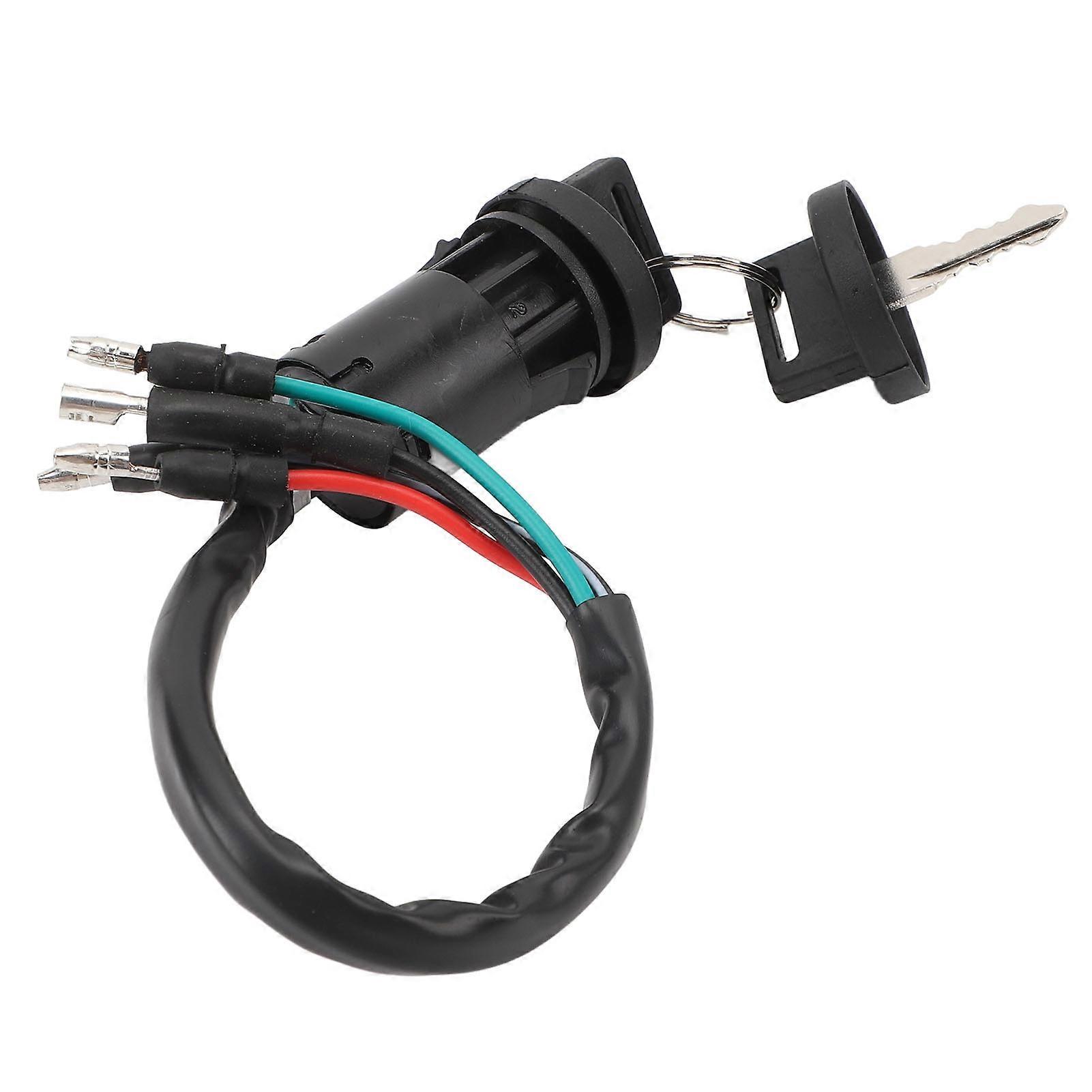 ATV Ignition Switch 4 Pin Wire Ignition Starter Switch Stable Ignition Performance for ATC200 ATC200M 1985