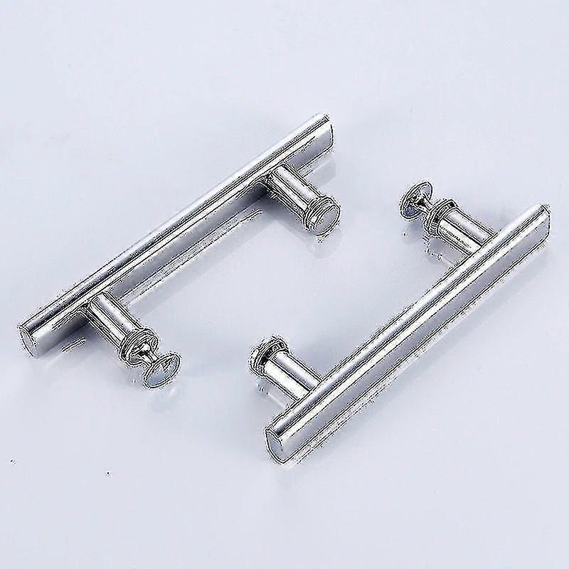 2個のシャワードアハンドルステンレススチール145mm穴から穴センターシャワーハンドル交換用バスルームガラスドアハンドル