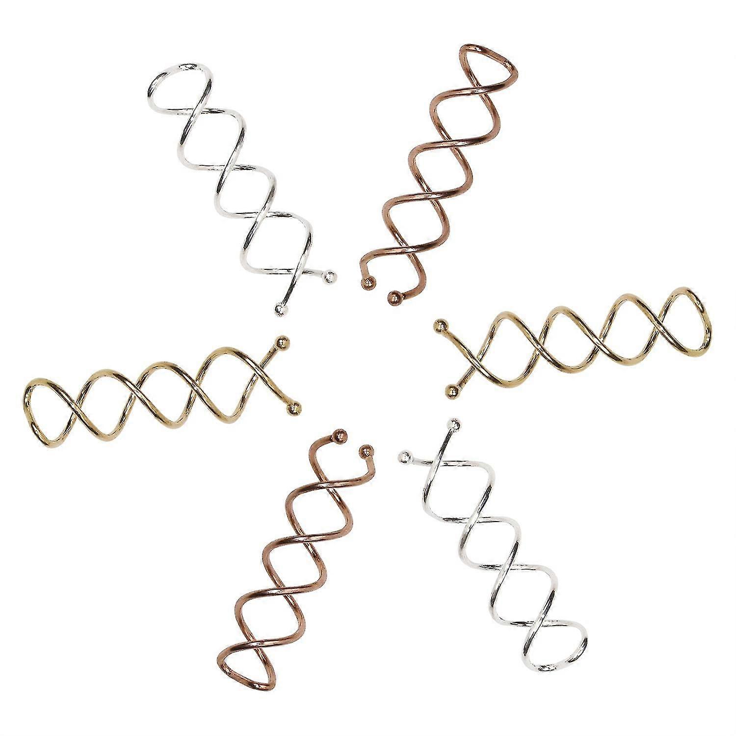 Sada 6 spirálových vlasových kolíků Twist Spin Pin bez poškrábání kulatých špiček Twist šroub do vlasů (2 palce) / YY