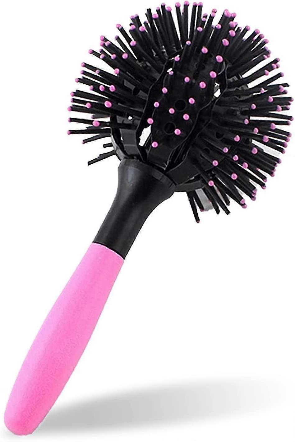 3d قنبلة حليقة فرشاة الشعر الكرة تصفيف تدليك كروي فك تشابك الشعر المقاوم للحرارة مشط