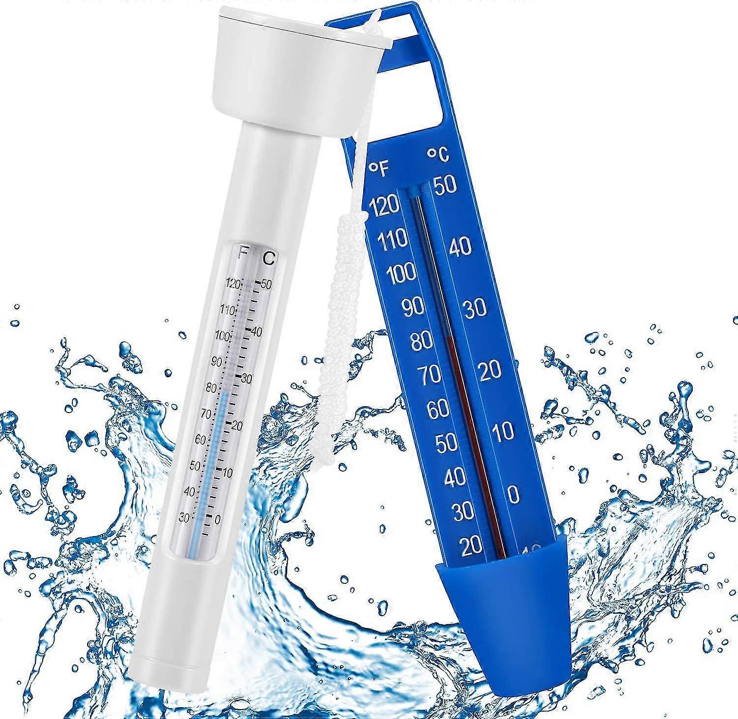 pool thermometer, with rope, shock resistant