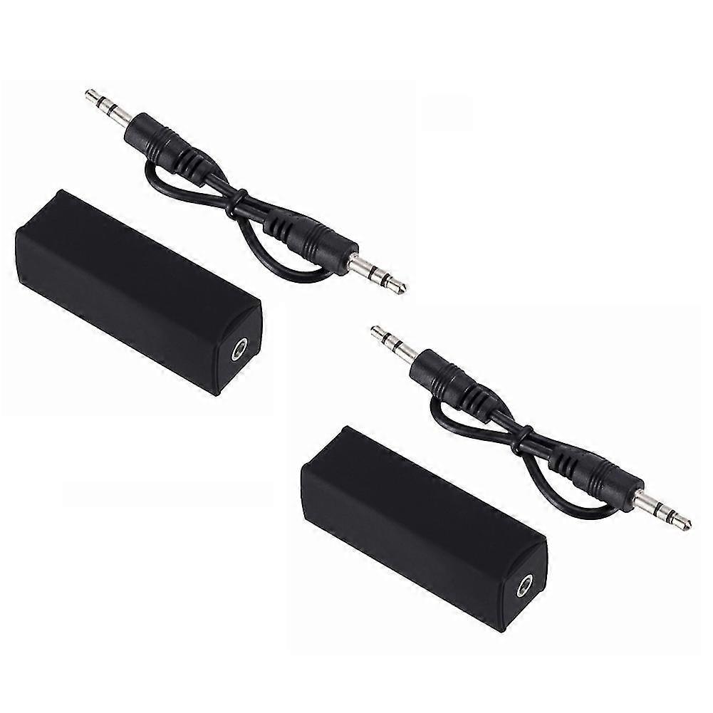 2Pcs 3.5mm Aux Audio Noise Filter Ground Loop Noise Isolator Éliminer pour le système audio stéréo de voiture