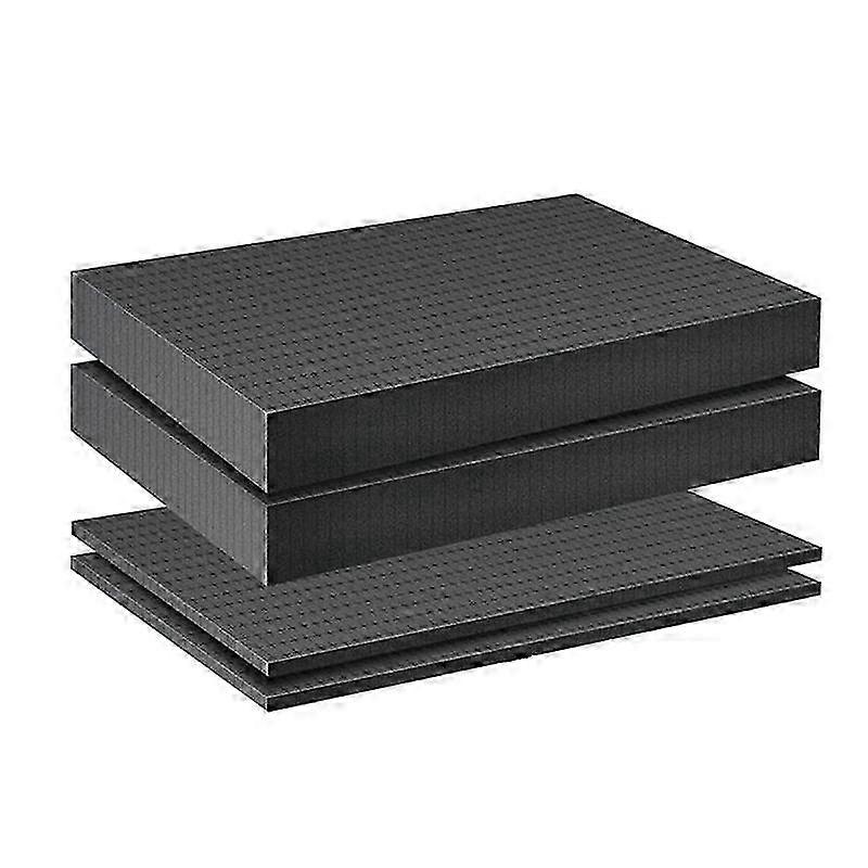 4 Pieces Foam Insert for Cases Tool Box Foam Grid Line Foam Cubes Shockproof Sponge Pad, 40X40X2cm/