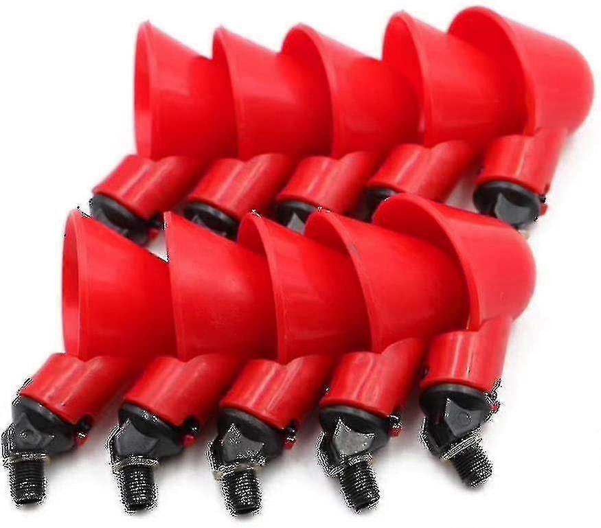 10個自動チキン/家禽飲み手/灌漑カップトレイレッド付きウォーターワー