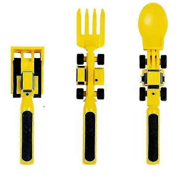 Stroller tableware Bulldozer Excavator Spade Toddler and spoons Children's utensils Tableware