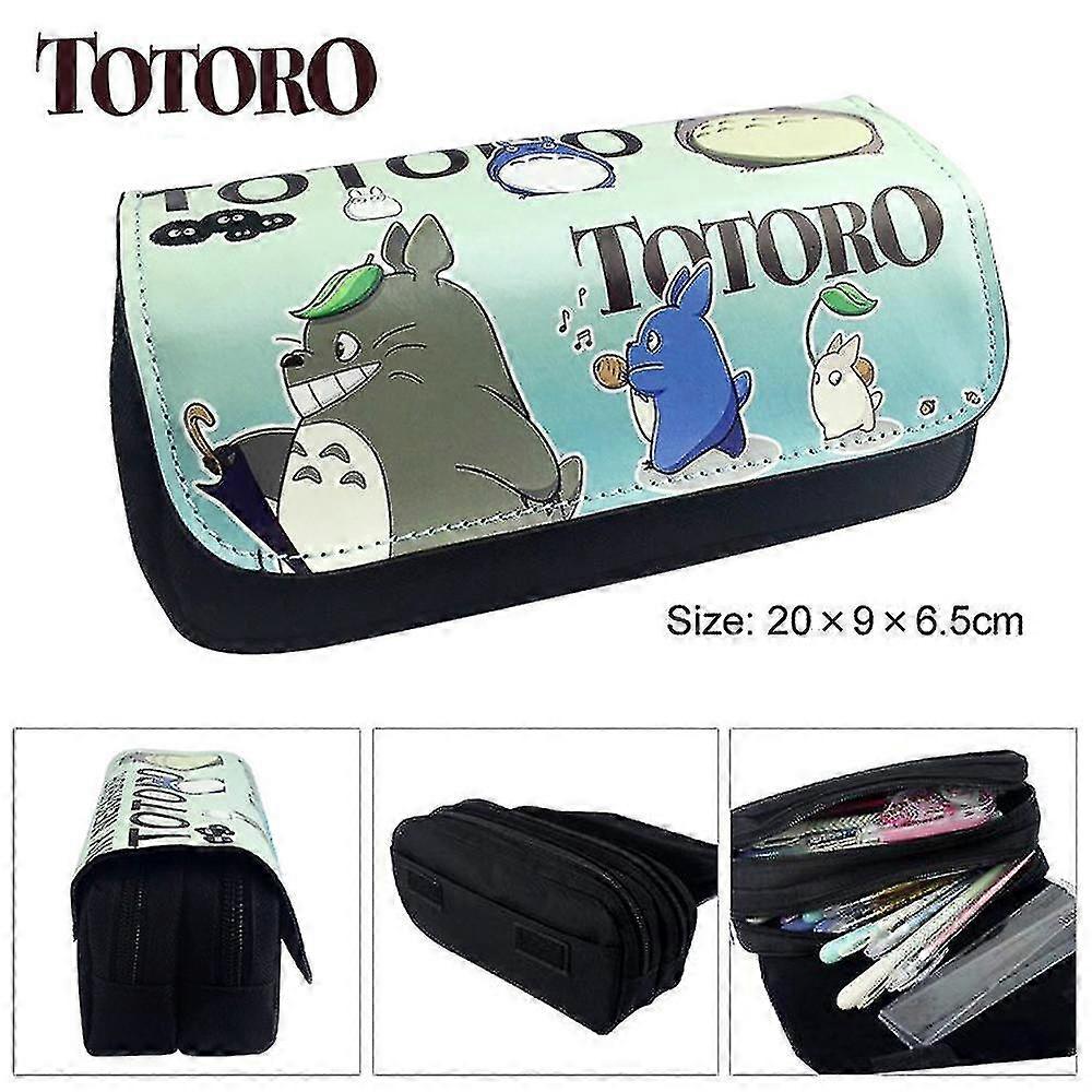 Totoro 's Double-layer Pencil Case With Lar