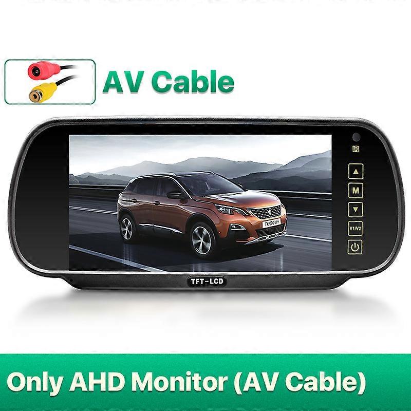 GreenYi 7 inch AHD Car Mirror Monitor 170 1080P Rear View AHD Camera High Definition Vehicle IPS Full Mirror Display