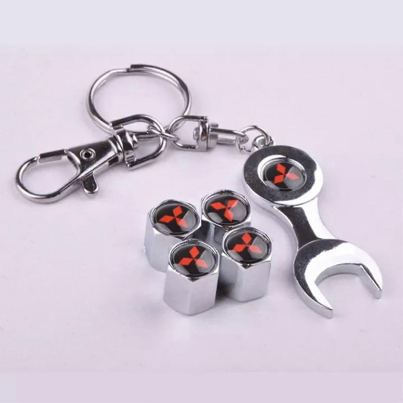 4 stk sideventilhetter for bildekk - mønstret stemhette for biltilbehør