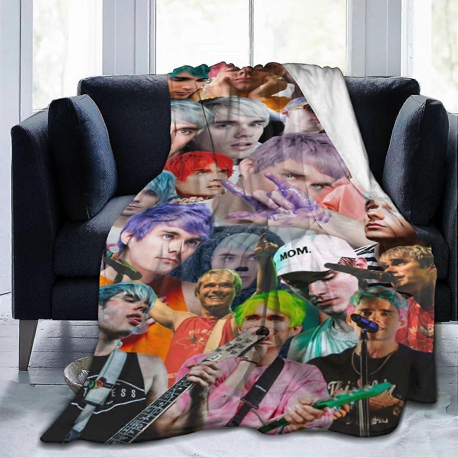 لطيف خنزير عباد الشمس بطانية الهدايا للبالغين الأطفال الكرتون أصبع الخنزير الصغير الفانيلا رمي البطانيات لينة مريحة وخفيفة الوزن ل ids10792